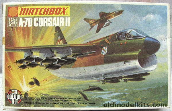 Matchbox 1/72 LTV A-7D Corsair II - 356 TFS 'Green Demons' 354 TFW South Carolina 1972 or 357 TFS 'Licking Dragons' 355 TFW Arizona, PK-101 plastic model kit